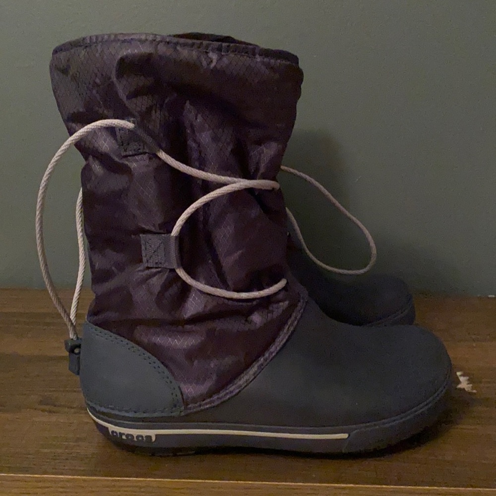 Crocs Women Rubber Rain Boot Blue Size W 6